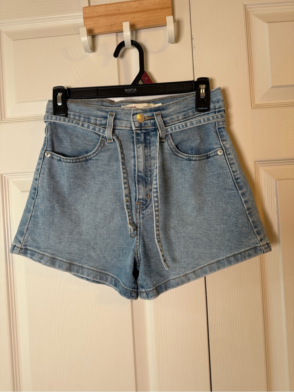 Levi's Light Blue High-Rise Denim Shorts
